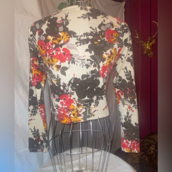 Floral Button Down Cardigan, Size Medium - Picture 2 of 5